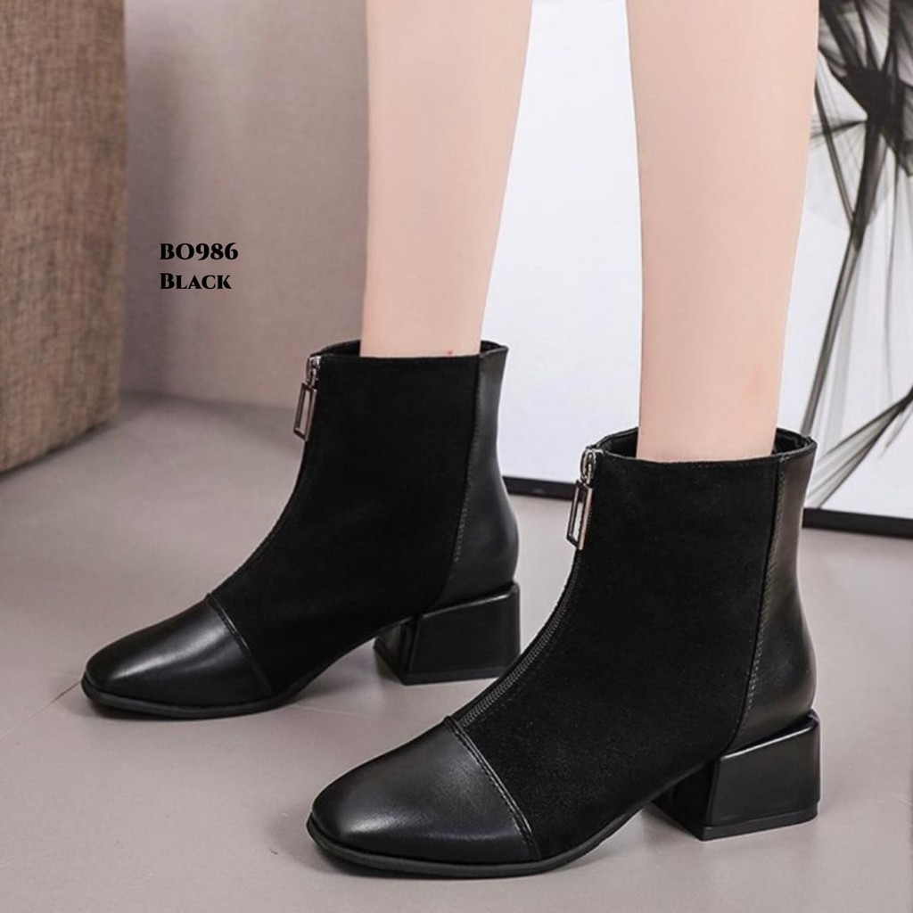 RESTOCK WYN SEPATU BOOTS FLAT KOREA BO986