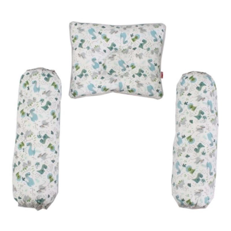 Dialogue Baby Bantal Peyang Guling Bayi Set Katun Bantal Guling +Tas - Cocok Kado Bayi Lahiran