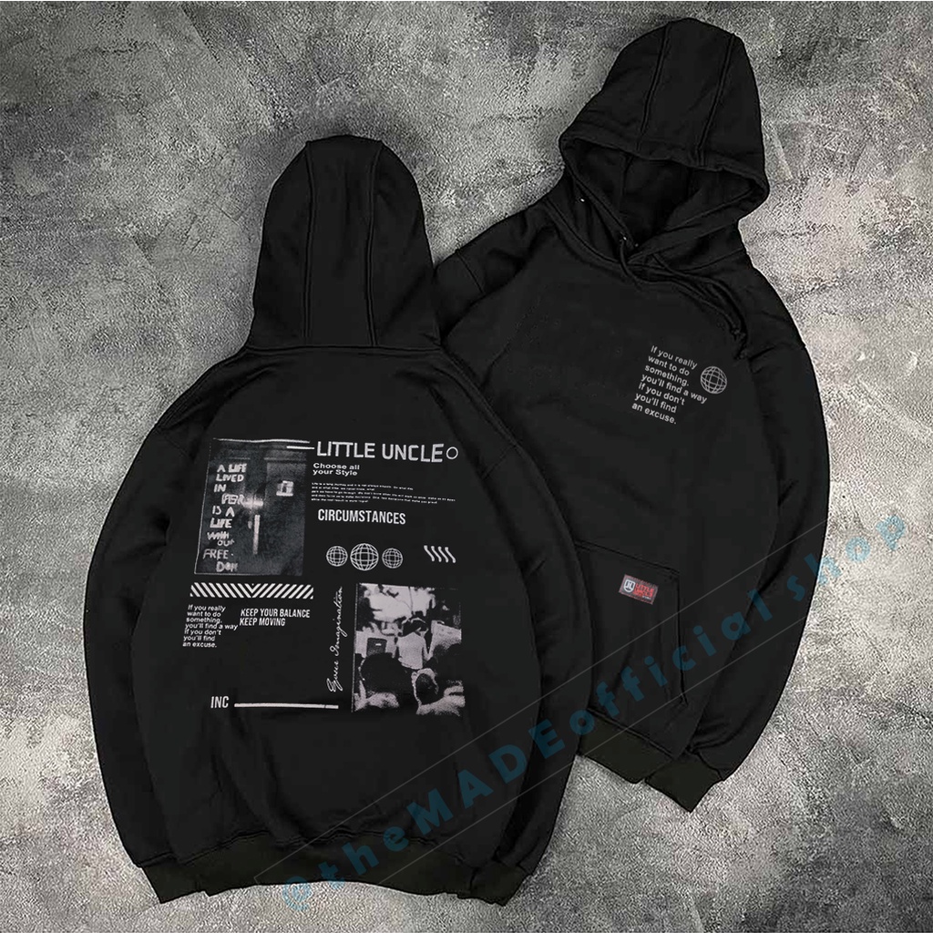 Hoodie Aesthetic Font Metal Motif Sosial Kultur (Social Culture) / Jaket Sweater Hoodie Pria Keren Sweater Wanita Aesthetic Motif Guardian Angel Sayap Malaikat