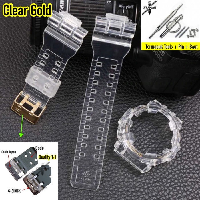 Tali Jam Clear Bening Strap Case Camo Army Casio G-Shock GA-700 GA-710 GA-735