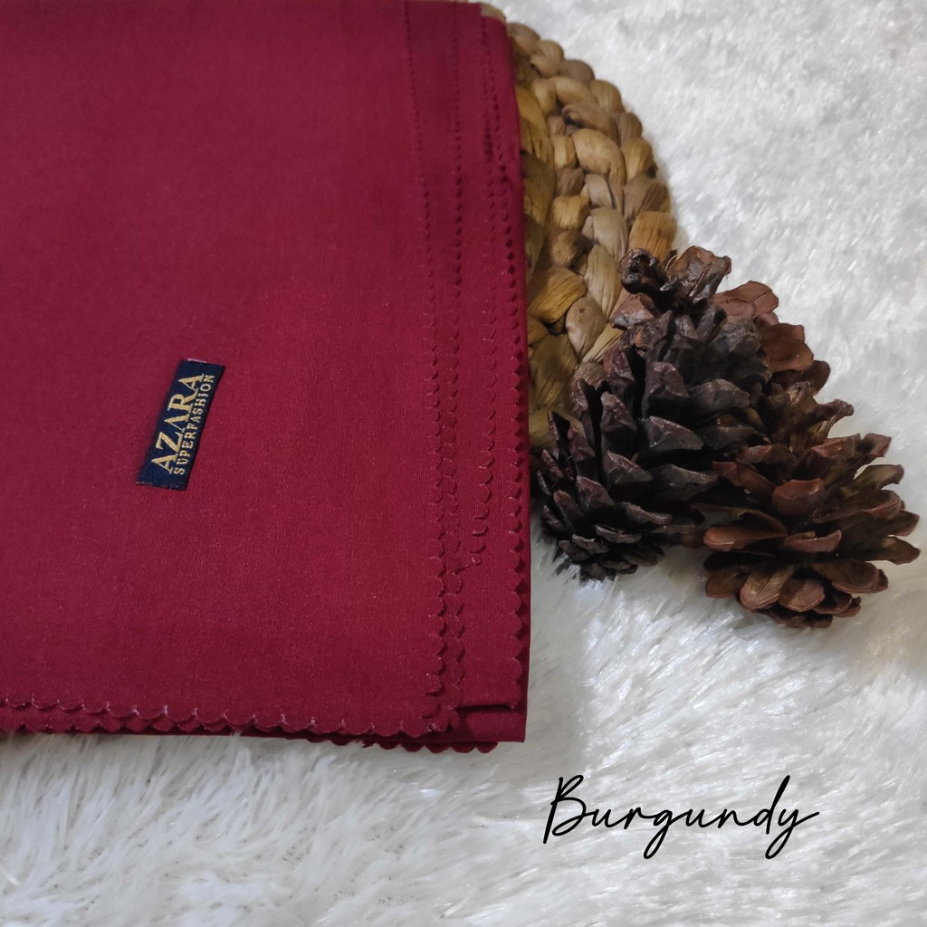 HIJAB AZARA VOAL LASERCUT, VOAL AZARA, JILBAB SEGI EMPAT AZARA VOAL LC, AZARA VOAL JAPAN LC-Burgundy