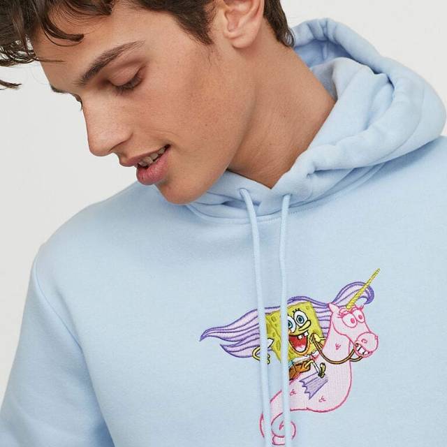 H*M spongebob pink hoodie / blue hoodie