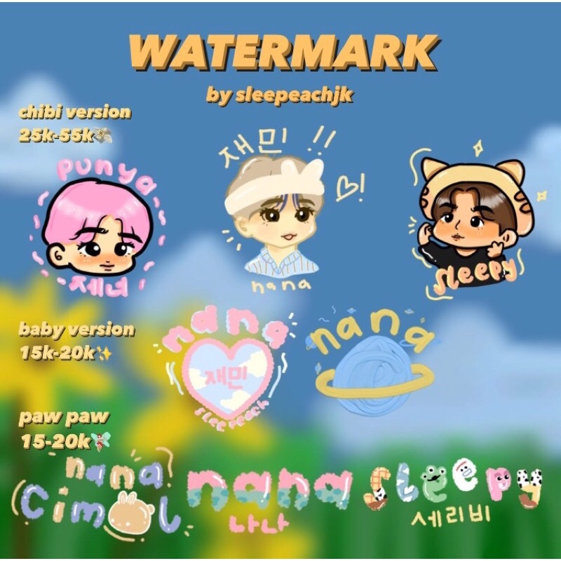 JASA WATERMARK PHOTOCARD KPOP|FANART| BTS NCT ENHYPEN TXT DLL