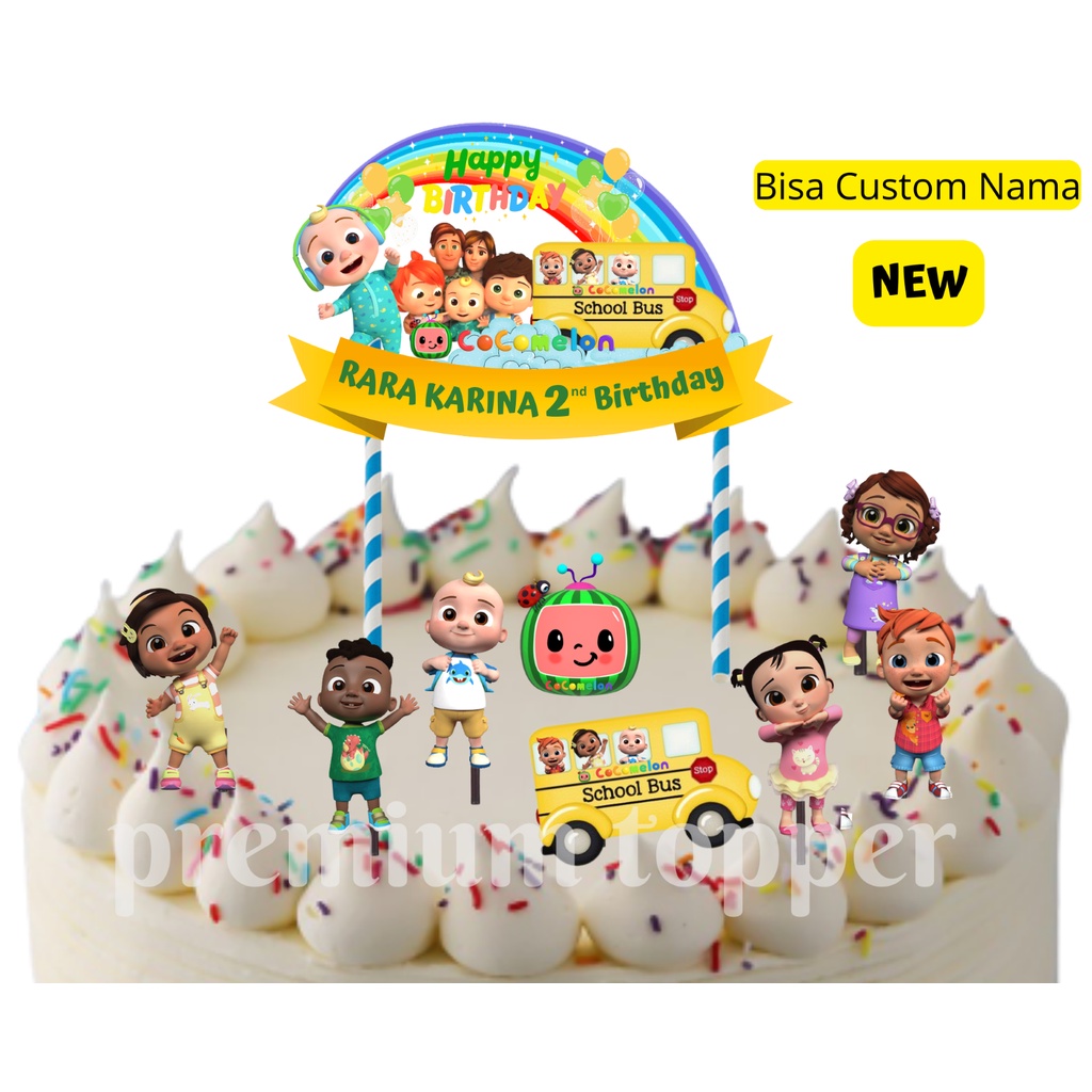 

topper cake cocomelon/ hiasan kue happy birthday