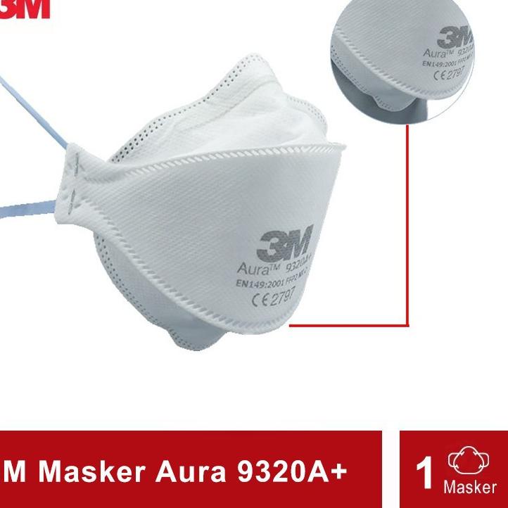 [KODE KWT0P] 3M Masker Aura 9320A+ Masker Particulate Respirator (FFP2) - 1 Pcs