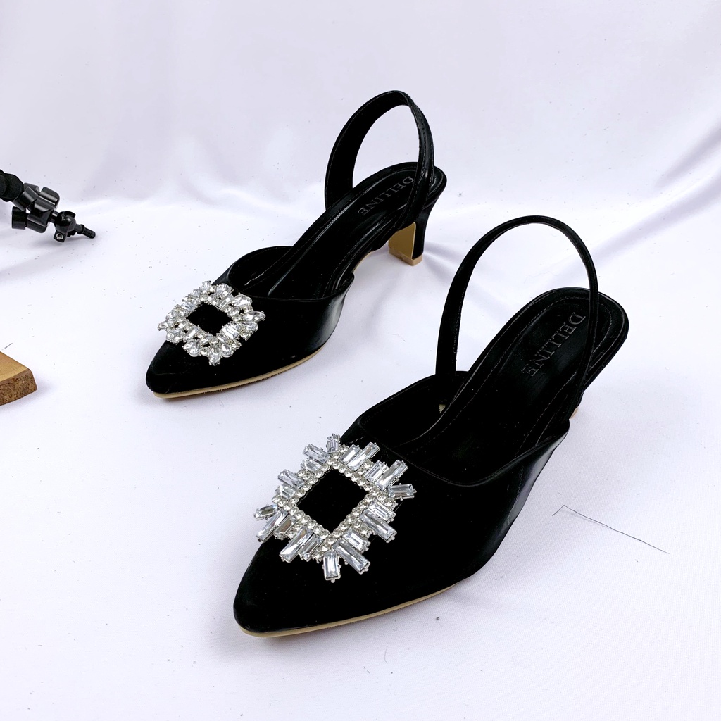 sendal wanita delline premium  hak 5 cm Barbara