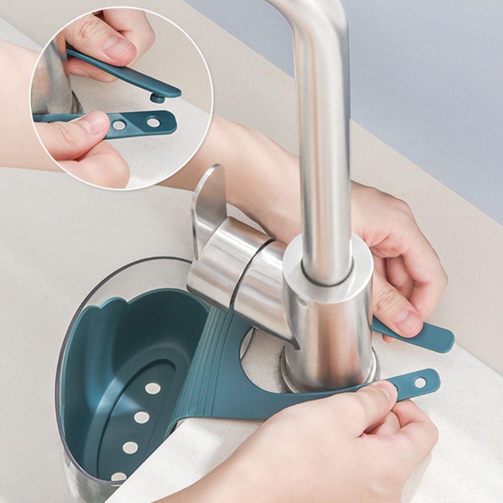 [Elegan] Rak Saluran Air Organizer Wastafel Rumah Hemat Ruang Draining Drying Corner Shelf