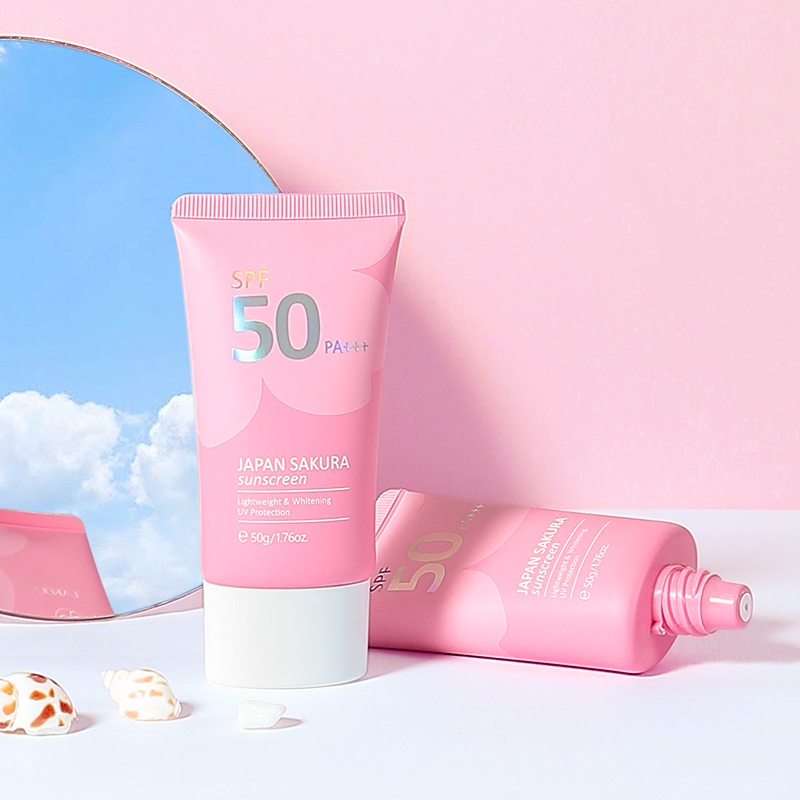 LAIKOU Japan Sakura Sunscreen Wajah dan Tubuh SPF50 Suncream Sunblock 50g