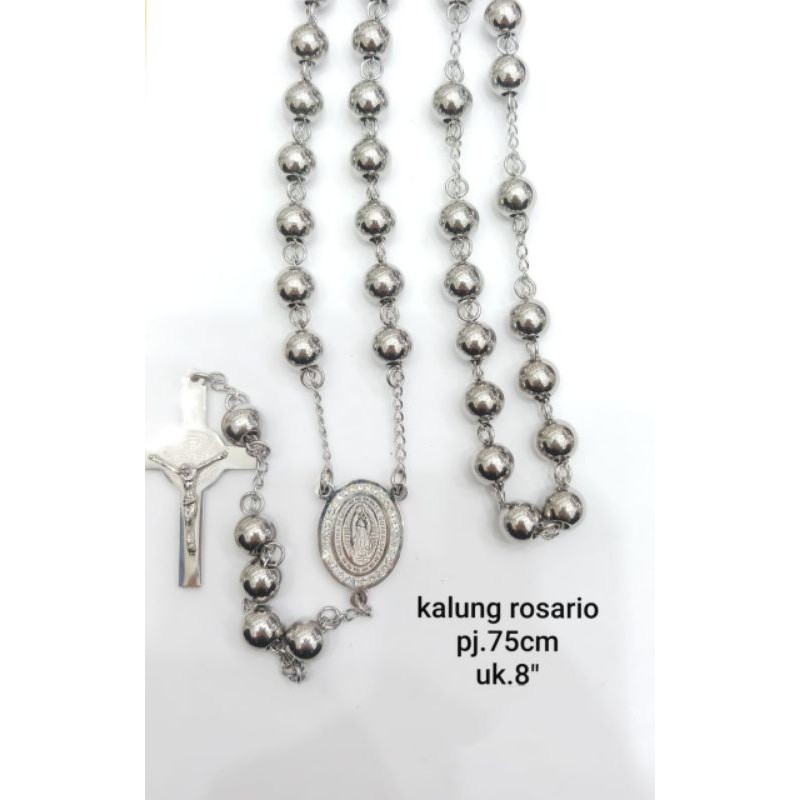 Kalung Rosario Silver Titanium11