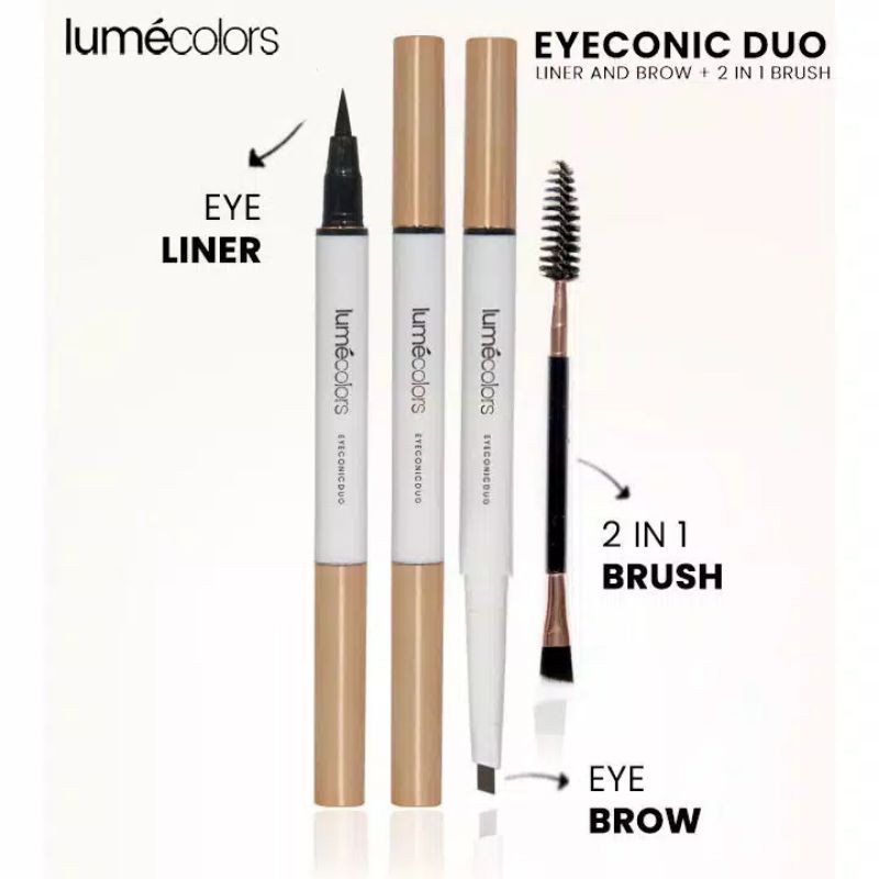 Lumecolors Eyeconic Duo Liner &amp; Brow 2 IN 1 WITH BRUSH