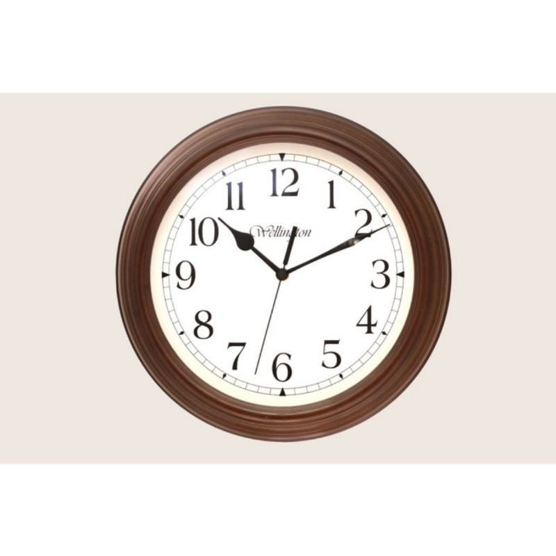 Jam Dinding Kayu Wellington 602295 Original Seiko Wooden Clock Kayu Silent