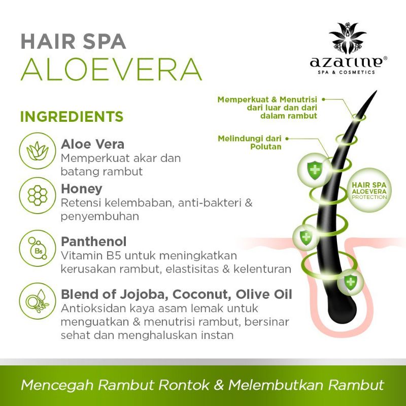 AZARINE Hair Spa 200gr Aloevera Atau Apricot