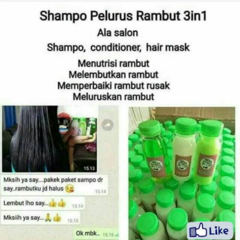 Medan Termurah Shampoo Pelurus rambut BPOM Kuntze Paket shampoo 3in1