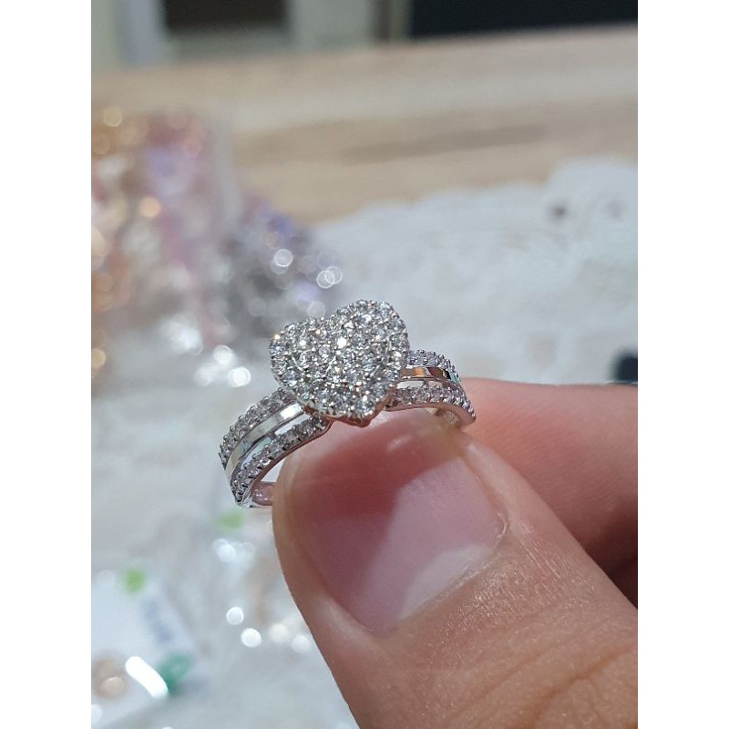 cincin emas putih love full mpp