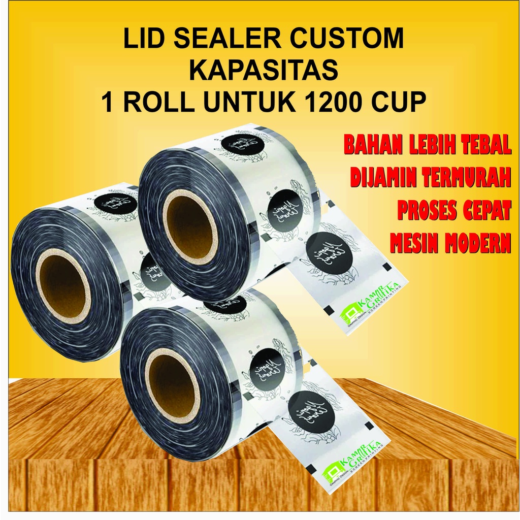 Lid sealer custom sablon tutup cup