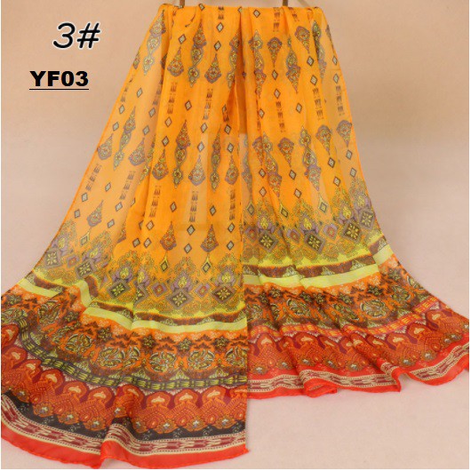 Syal Soft Chiffon Bohemian YF