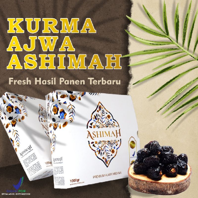

Kurma Ajwa Premium Ashimah 1kg# Ashimah kurma Asli