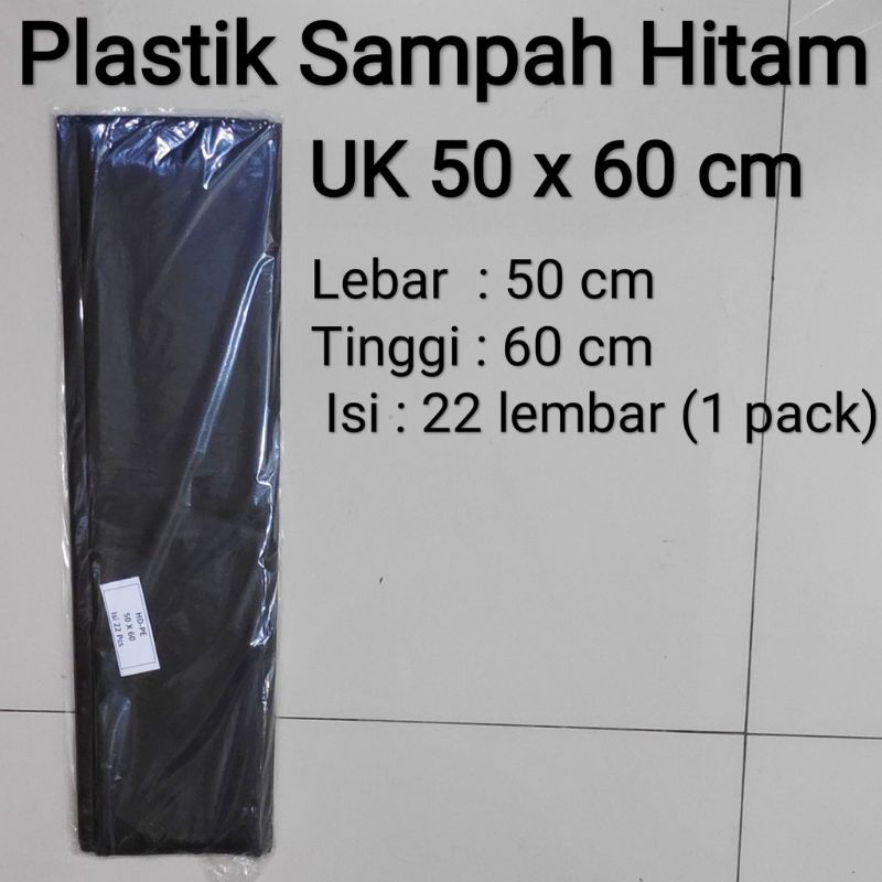 Plastik Sampah Hitam uk.50x60 cm  Kantong Sampah