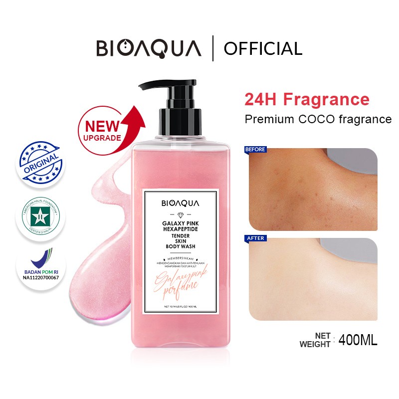 【BPOM】BIOAQUA Perfume Body Wash 400ml Shower Gel