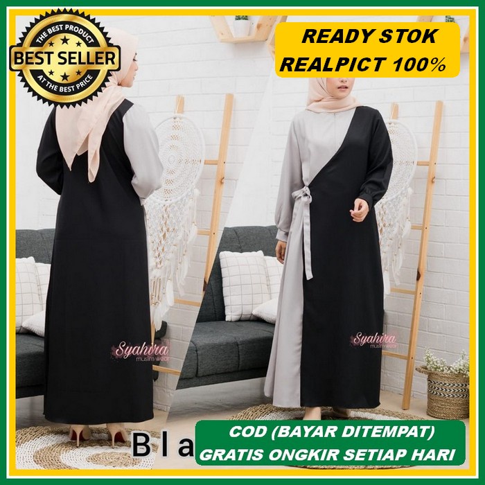 Baju Gamis Midi Pesta Big Size Muslim Polos Wanita Harian Tebal Lembut Kekinian Terbaru 2022 Kaos Kn