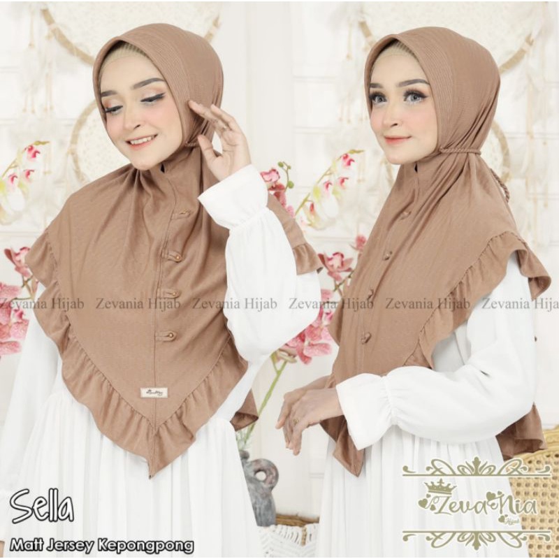 Bergo jersey strada tali kepang / Hijab instan jersey tali kepang strada timbul / jilbab instan baha