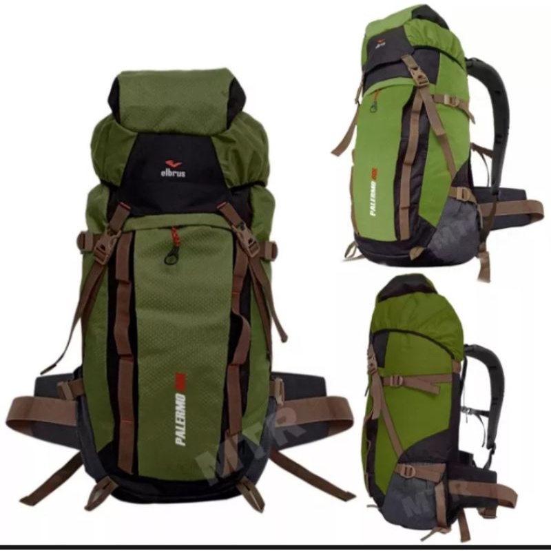 TAS CARRIER//GUNUNG ELBRUS PALERMO 60 LTR BONUS RAINCOVER MURAH MERIAH BERKUALITAS