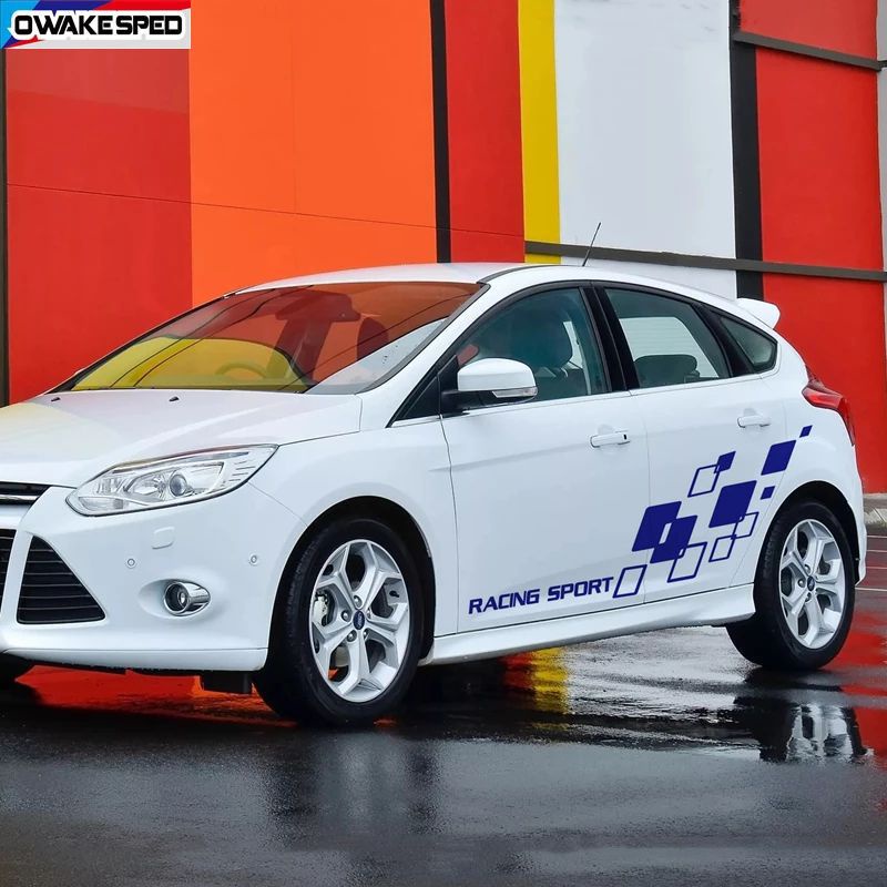 sticker racing sport sticker mobil Brio Satya cutting mobil Brio sedan dll