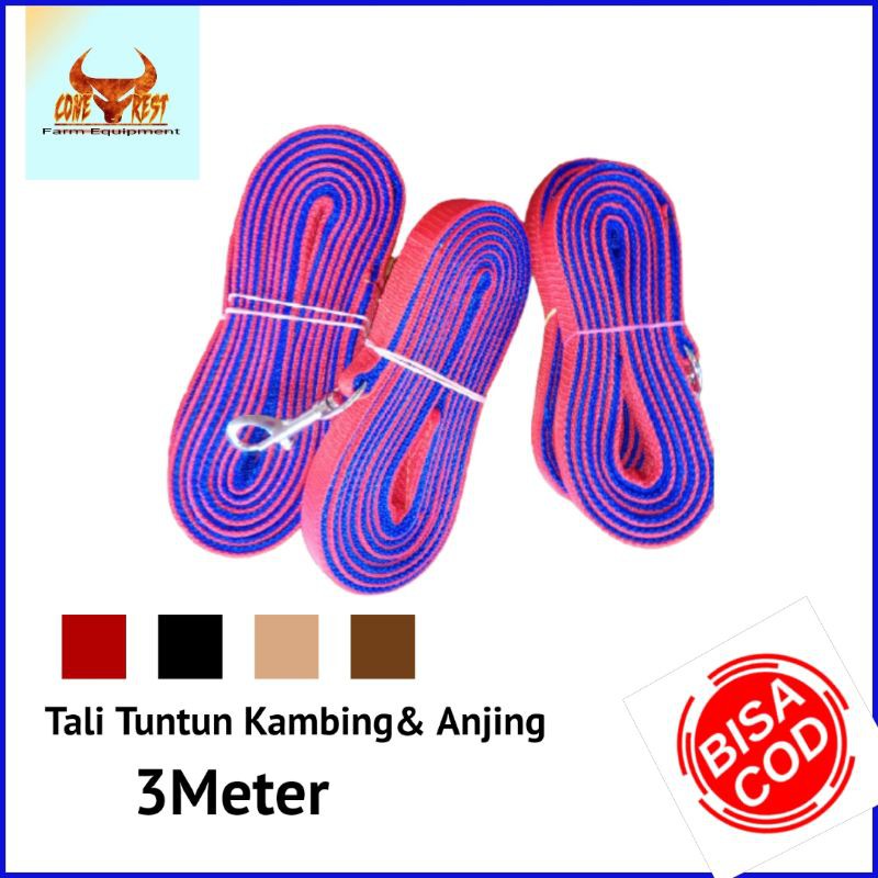 Tali tuntun anjing, kambing, tebal panjang 3meter.