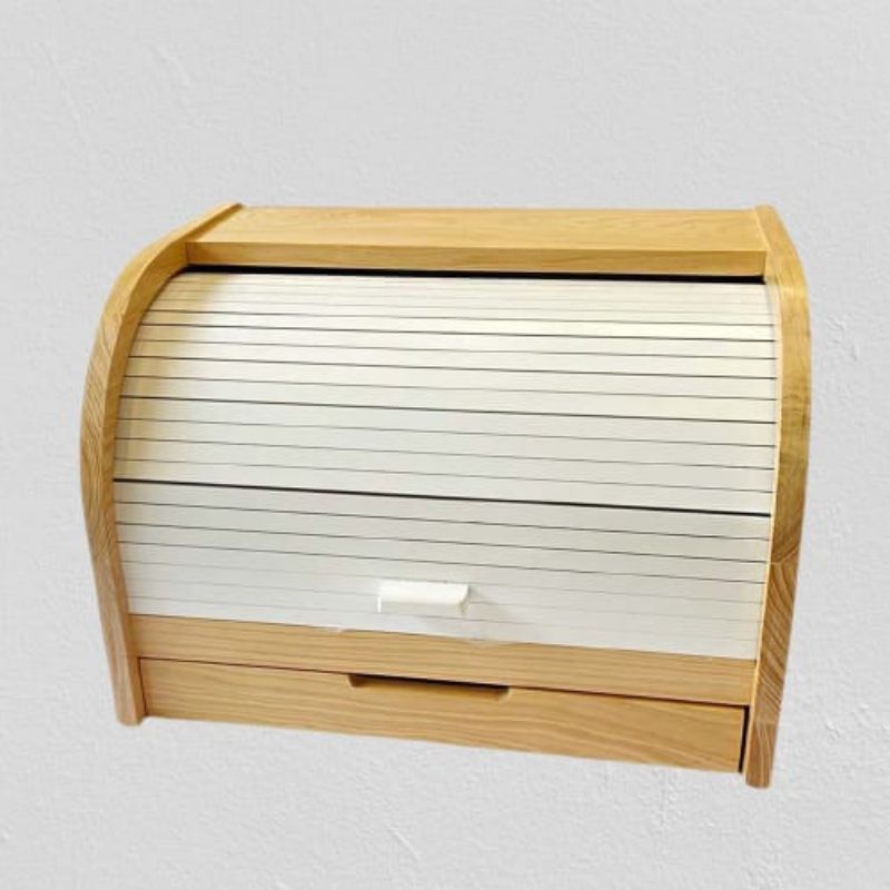 DF Furniture - Box Roti Kayu Solid Dengan Laci + Packing Kayu dan bublewraps