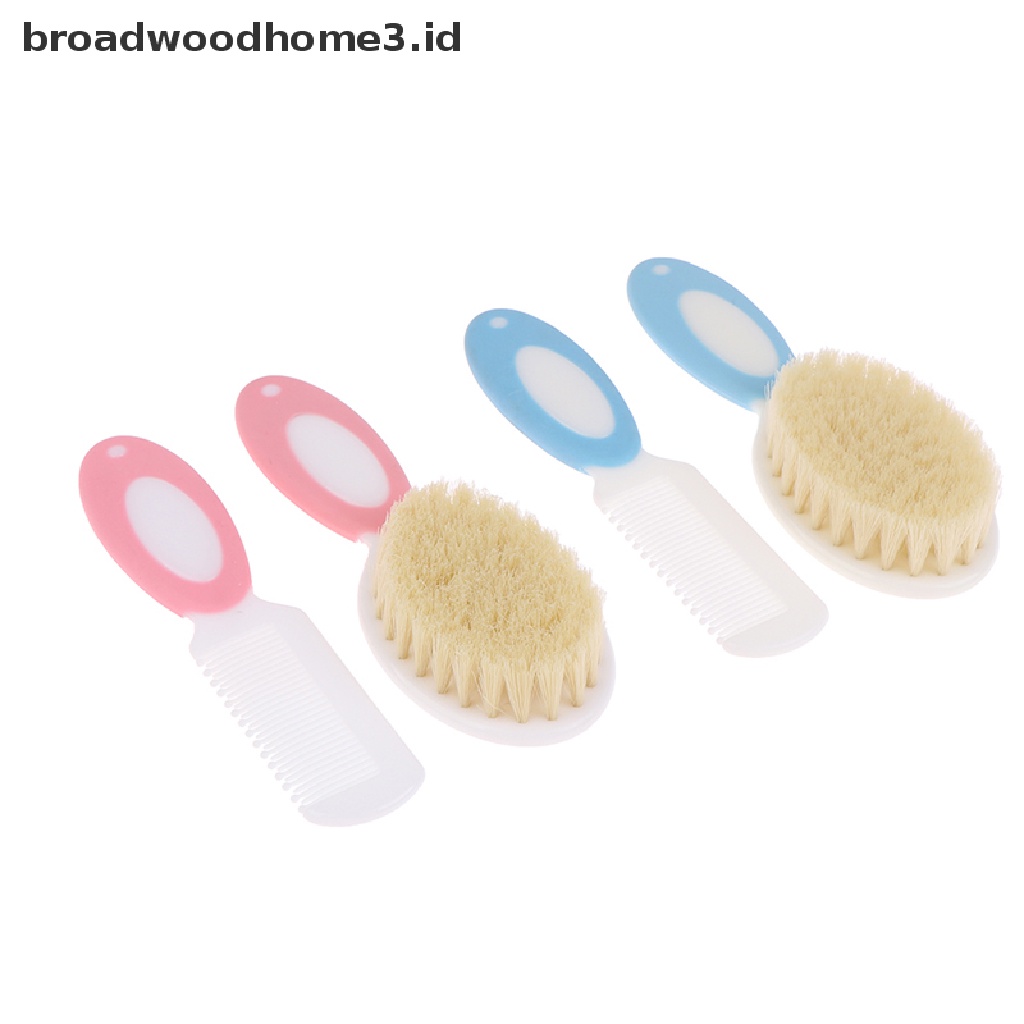 (Home) 2pcs / set Sikat Rambut Lembut Portable Untuk Bayi Newborn