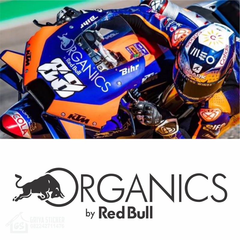 Sticker ORGANICS REDBULL stiker motogp miguel oliveira