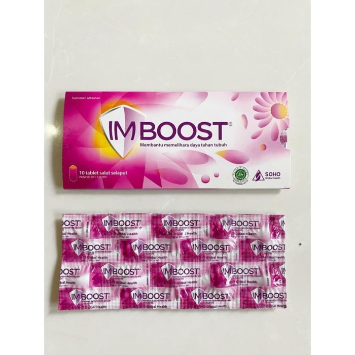TUBUH-KEKEBALAN-SISTEM- IMBOOST DEWASA DAYA TAHAN TUBUH TABLET STRIP ISI 10 PCS -SISTEM-KEKEBALAN-