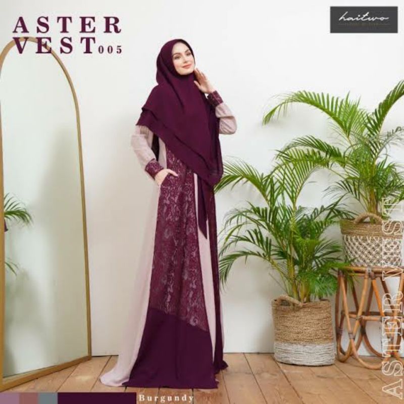 Aster Vest 005 Burgundy  by Haitwo
