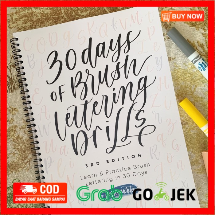 

(BISA COD) Belajar Brush Pen Calligraphy Brushpen Hand Lettering Practice Book
