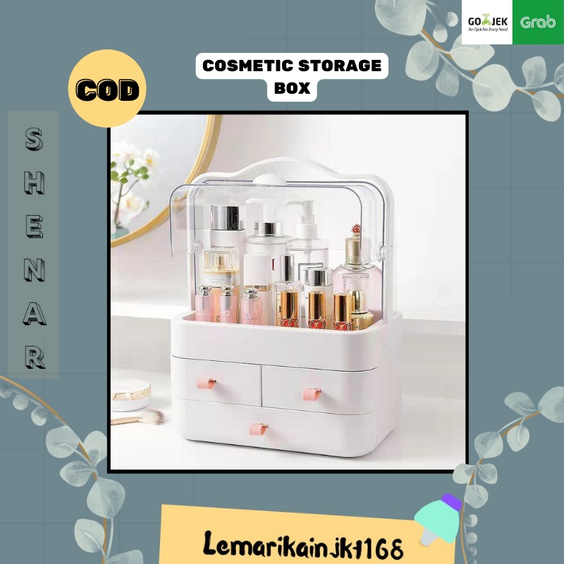 NEW SHENAR RAK KOSMETIK 3 LACI COSMETIC STORAGE BOX| TEMPAT KOSMETIK ORGANIZER| KOTAK MAKE UP STORAGE ORGANIZER