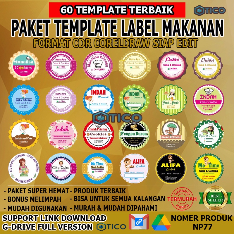 

Paket Template Label Makanan Logo Minuman Siap Edit Usaha Kekinian CDR Usaha Percetakan Termurah Terlaris