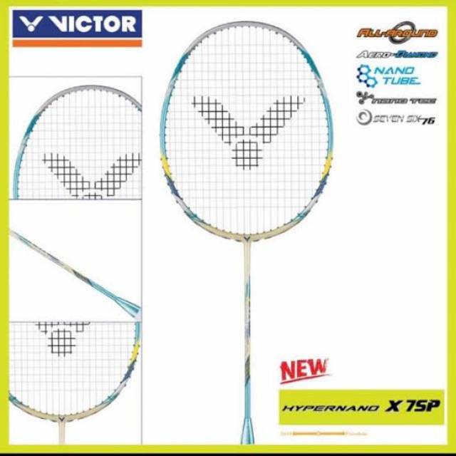 RAKET BADMINTON VICTOR HYPERNANO X 7SP V HX7SP V Original