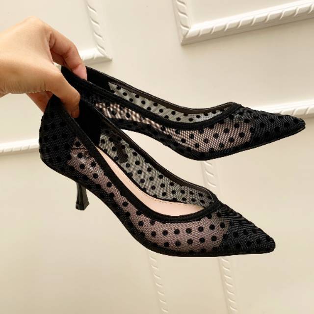 ZARA POLCADOT HEELS / SHOES