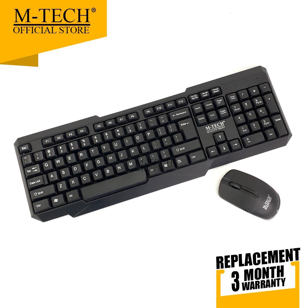 keyboard komputer mouse wireless murah M-Tech