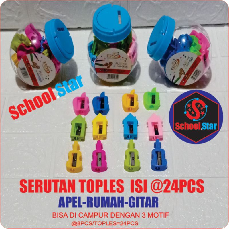 

SERUTAN TOPLES MIX ( APEL-RUMAH-GITAR ) ISI 24 PCS