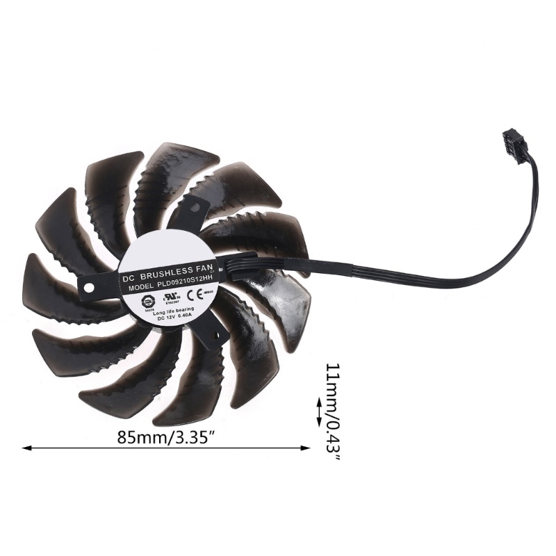 Bt Untuk Gigabyte Gtx1080Kartu Grafis Mini 85mm Untuk DC 12V Cooler Fan Aksesoris Pengganti Kartu Grafis Pendingin Fa