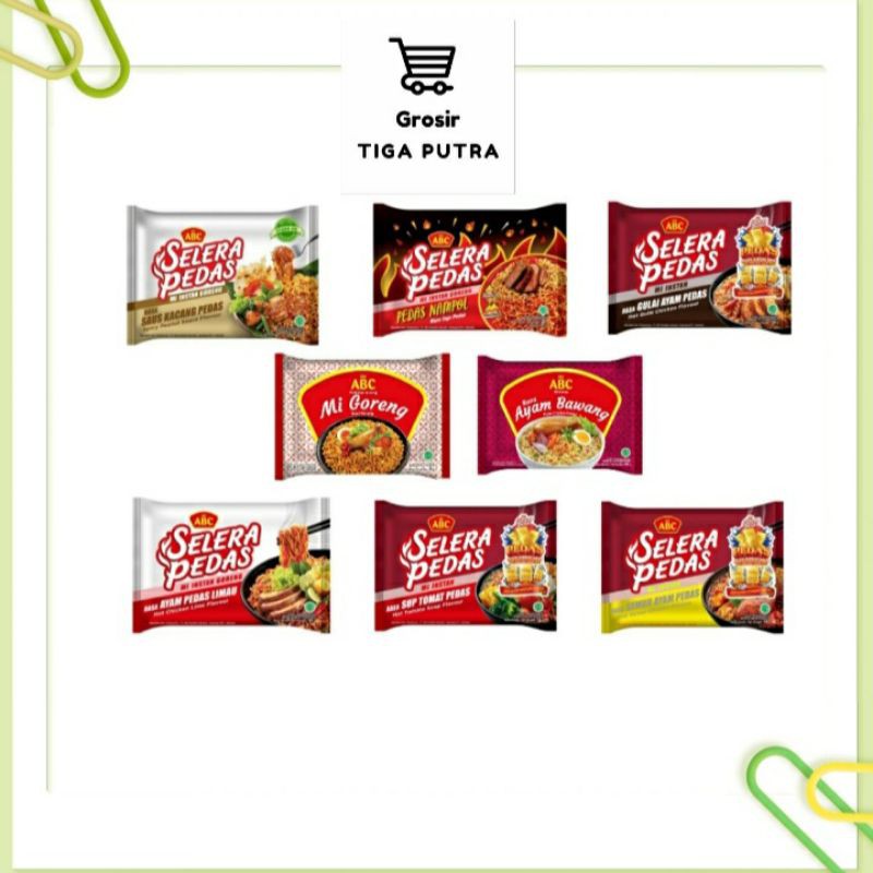 Jual Mie Abc Instan Selera Pedas 8 Varian Shopee Indonesia