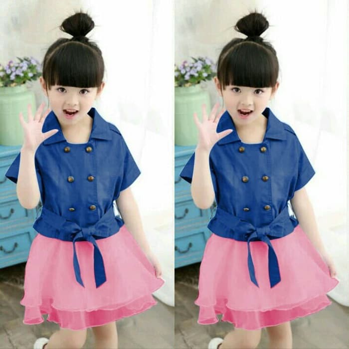 Ready   Dress Denim Combi YiYi Kid