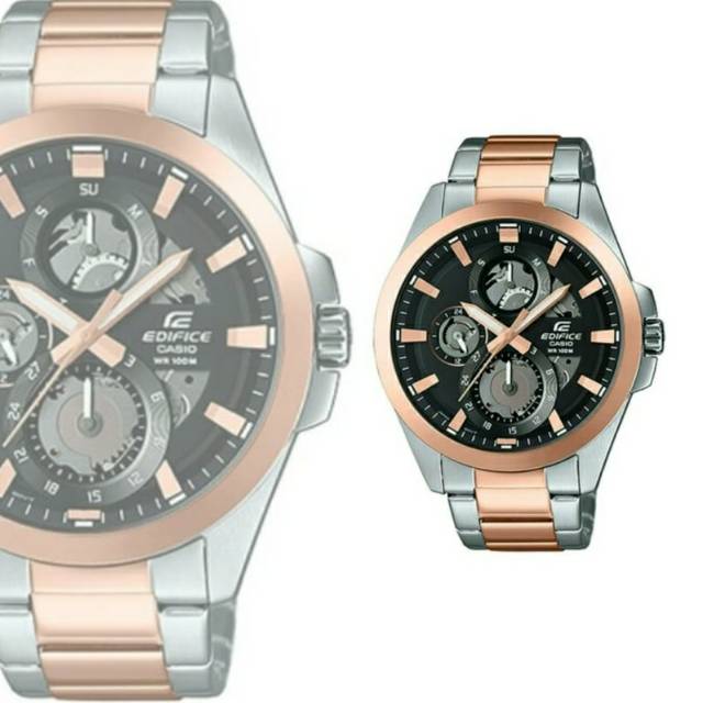 Jam Tangan Pria Casio Edifice Original Silver Rose