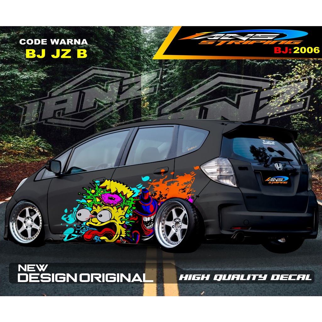 STIKER VARIASI MOBIL HONDA JAZZ BRIO AGYA AYLA / VARIASI STICKER BODY SAMPING MOBIL BRIO MOBIL JAZZ / STIKER MOBIL