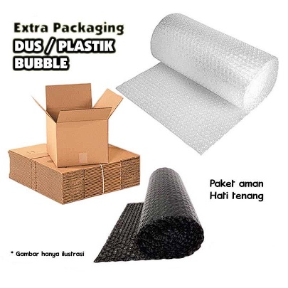

EXTRA BUBBLE WRAP DAN KARDUS/DUS UNTUK PENGAMAN /EXTRA PACKING /AMAN