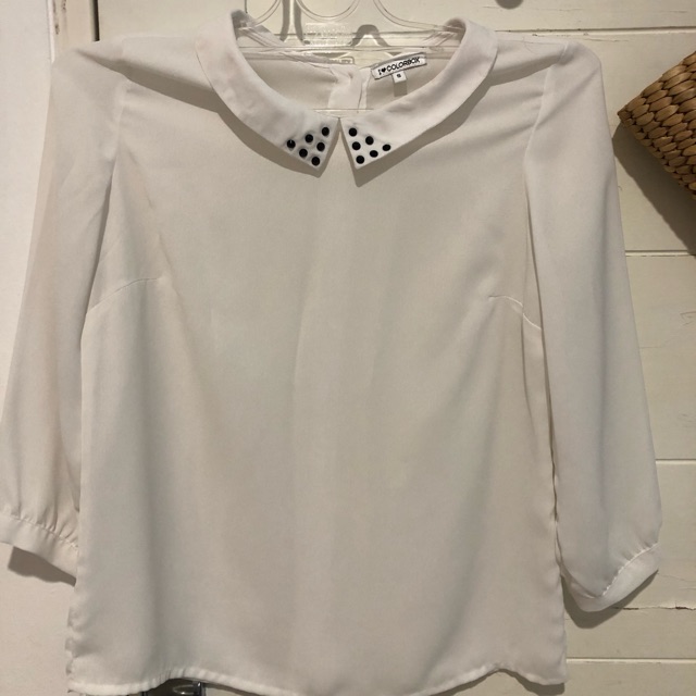 Preloved atasan top putih / blouse/ blus Colorbox