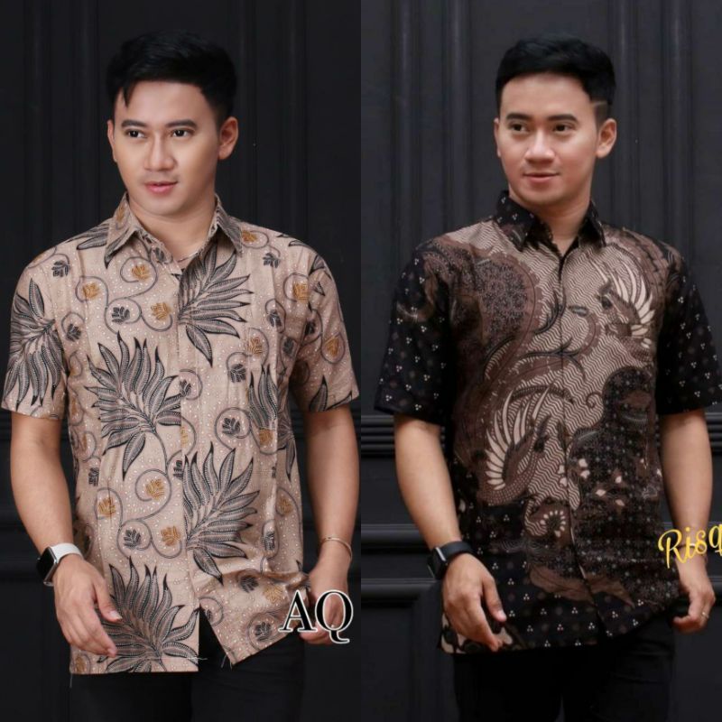 kemeja batik lengan pendek hem batik trendi terbaru 2022