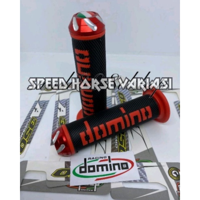 Handgrip Domino model bulu plus jalu CNC bendera Universal