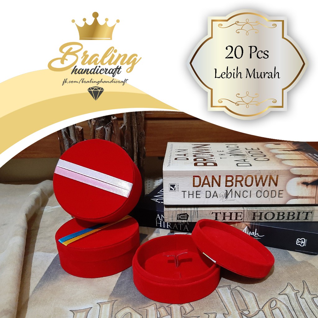 Kotak Anting Giwang Suweng Subeng & Cincin | Kotak Tempat Perhiasan Emas Perak Bludru Murah